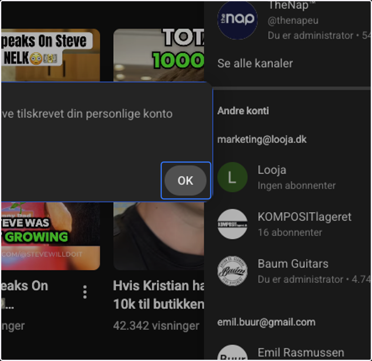Click on OK