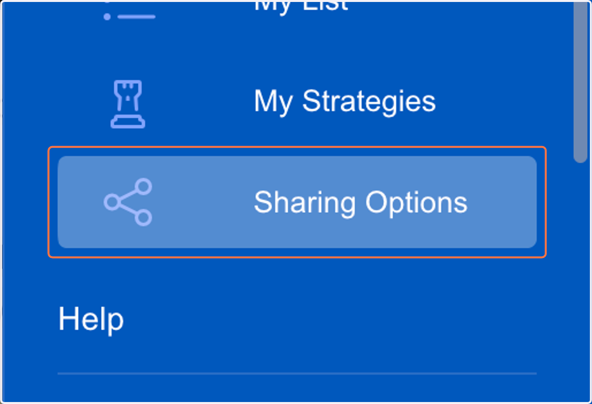 Click on Sharing Options