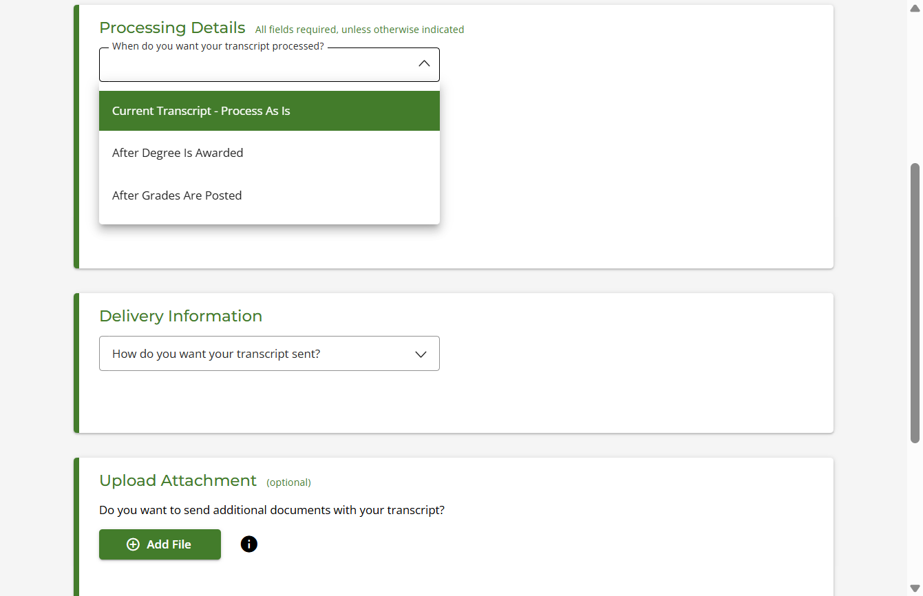 Processing Details