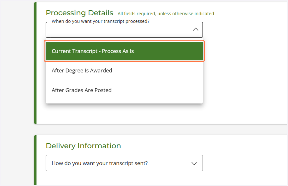 Processing Details