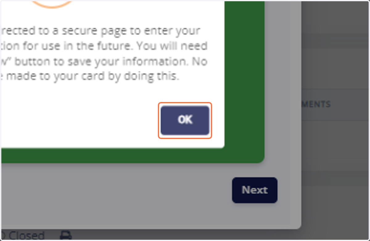Click on OK.