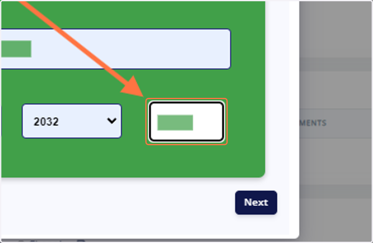 Type the CVV number.