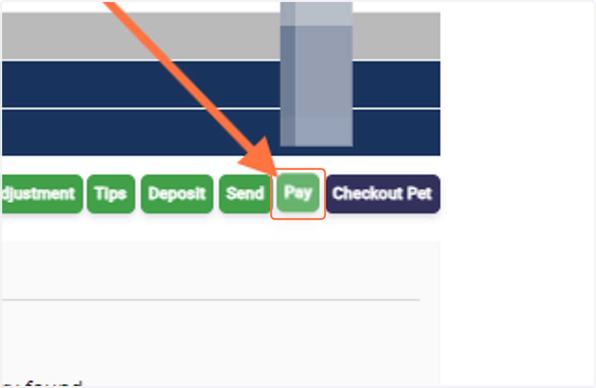 Go to the particular invoice of that pet owner and Click on "Pay" at the bottom.