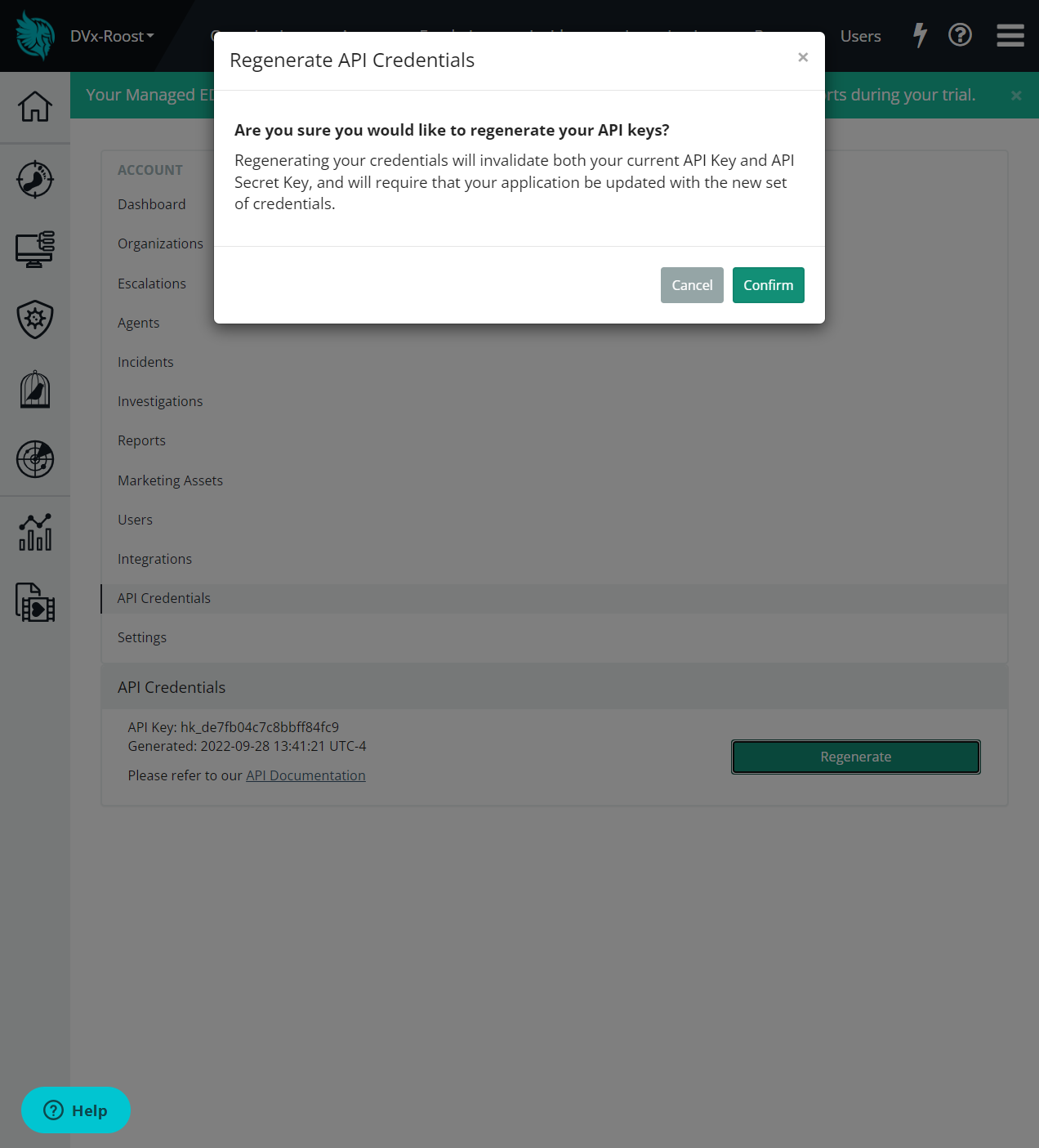 Click on Confirm