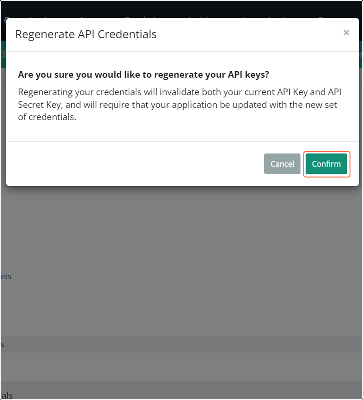Click on Confirm