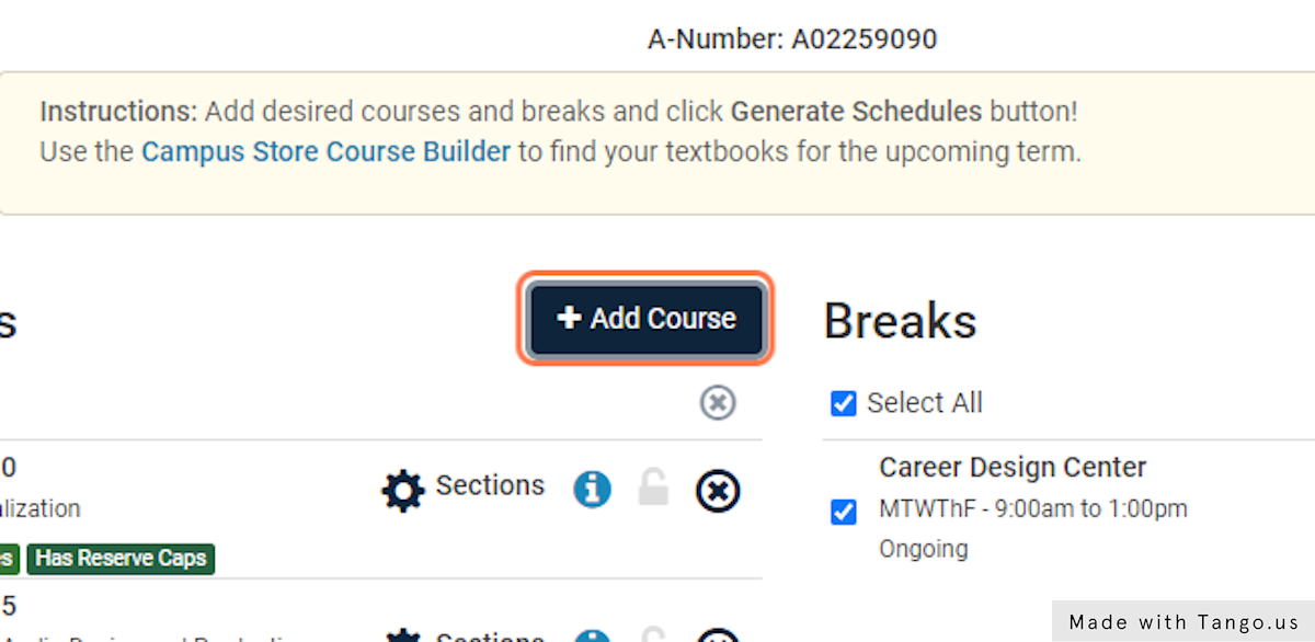 Click on Add Course