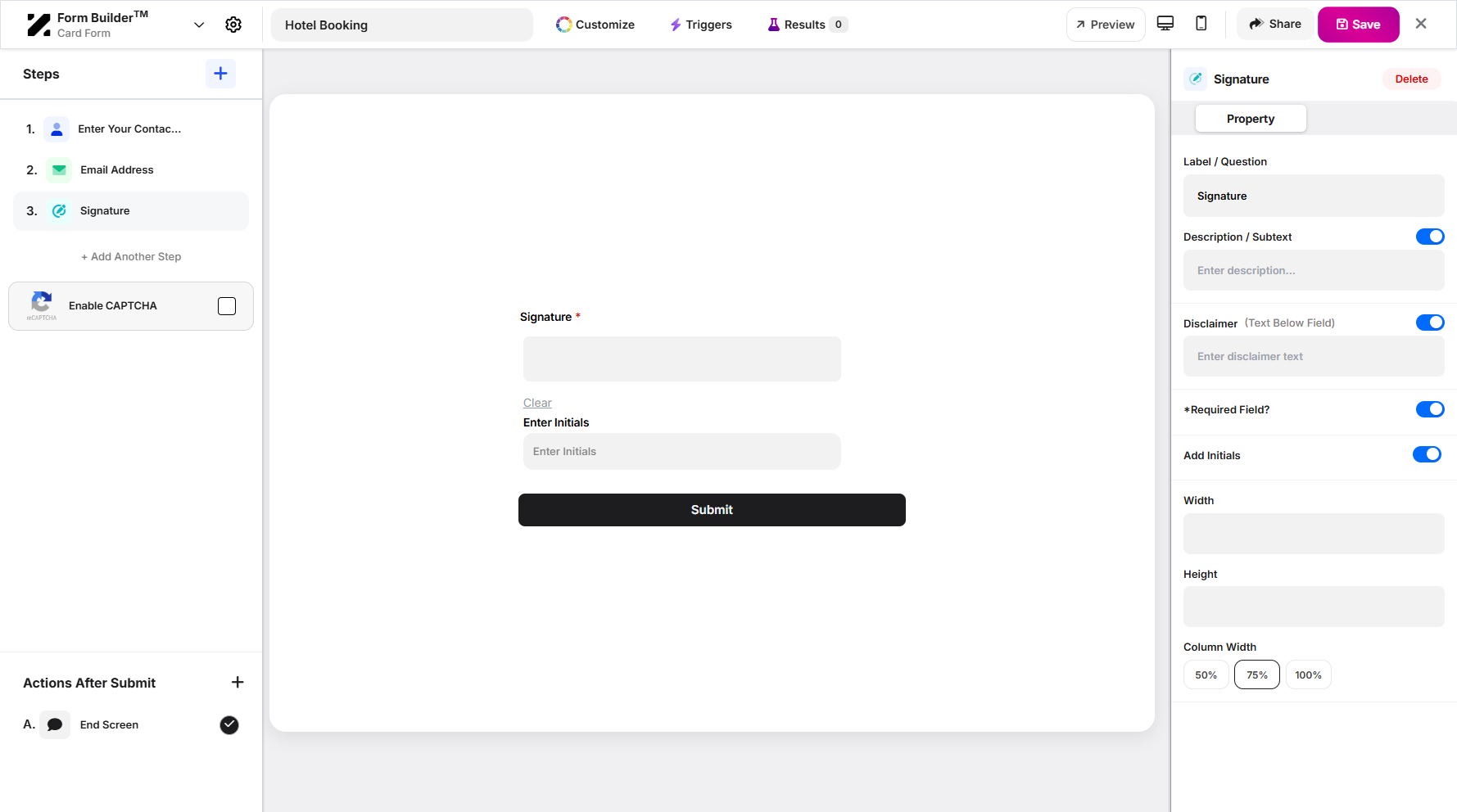 Step 15: Once you’re done creating your form, click the Save button to save your form.