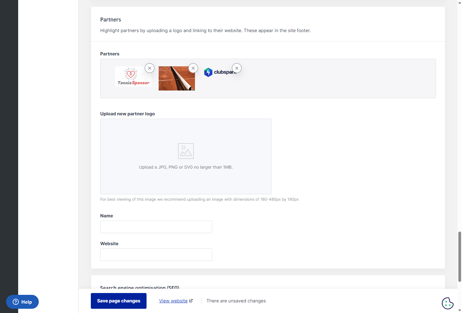 Make sure you save page changes, every time you make adjustments