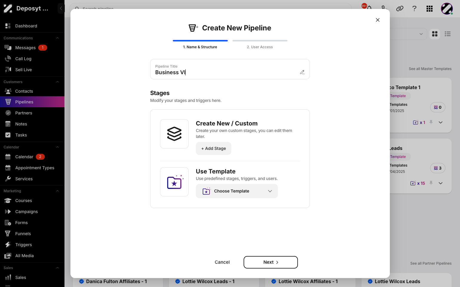Create a New Pipeline