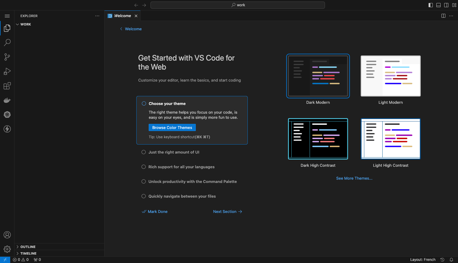 Cliquer sur l'icon Application Menu