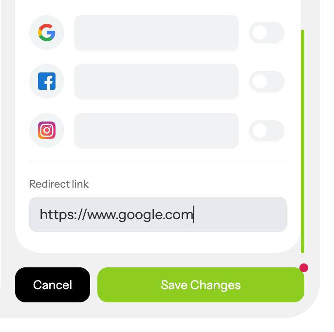 You can add a redirect link for users after login. You can choose Google, Facebook, or Instagram, or direct them to a…