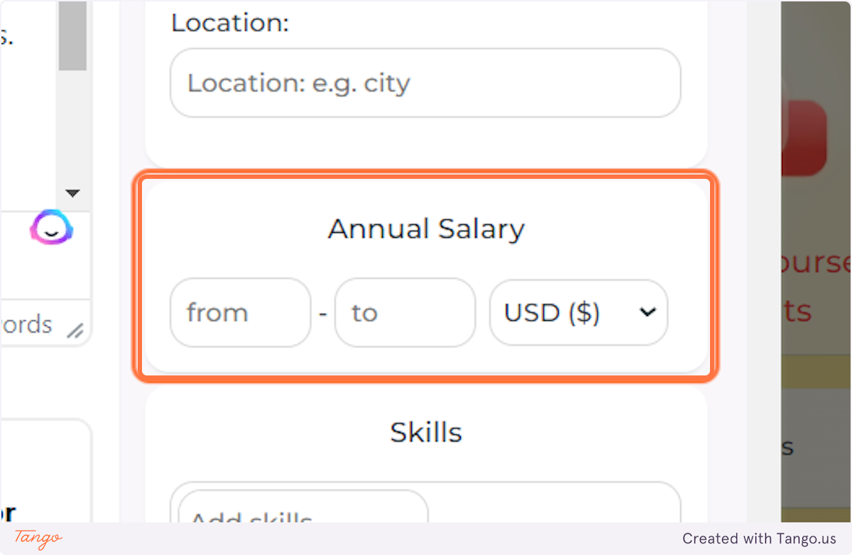 Optionally, you can list the salary range as well.