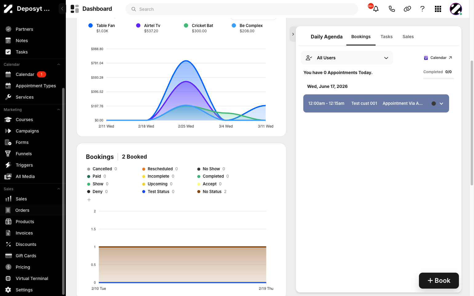 Step 1: On your Dashboard, navigate to the Orders tab under the Sales section.