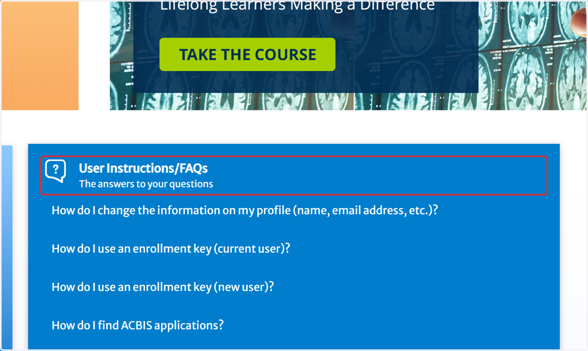 Click on User Instructions/FAQs…
