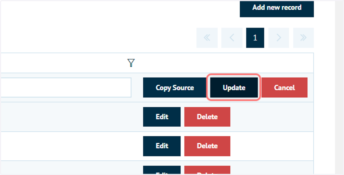 Click on Update