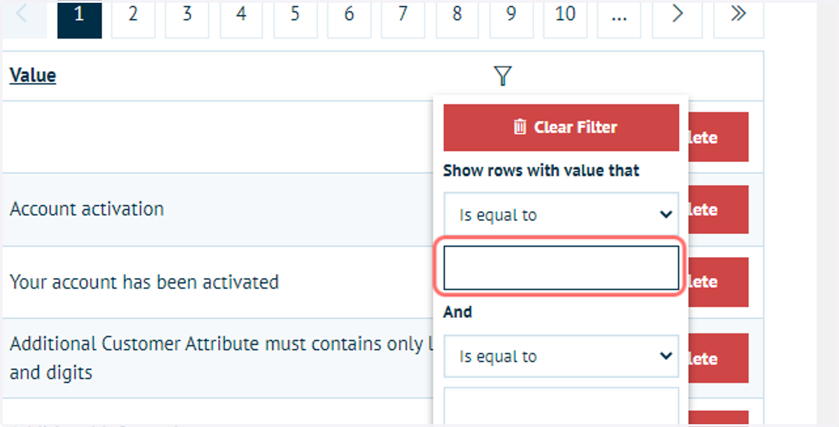 Enter the language string to search for