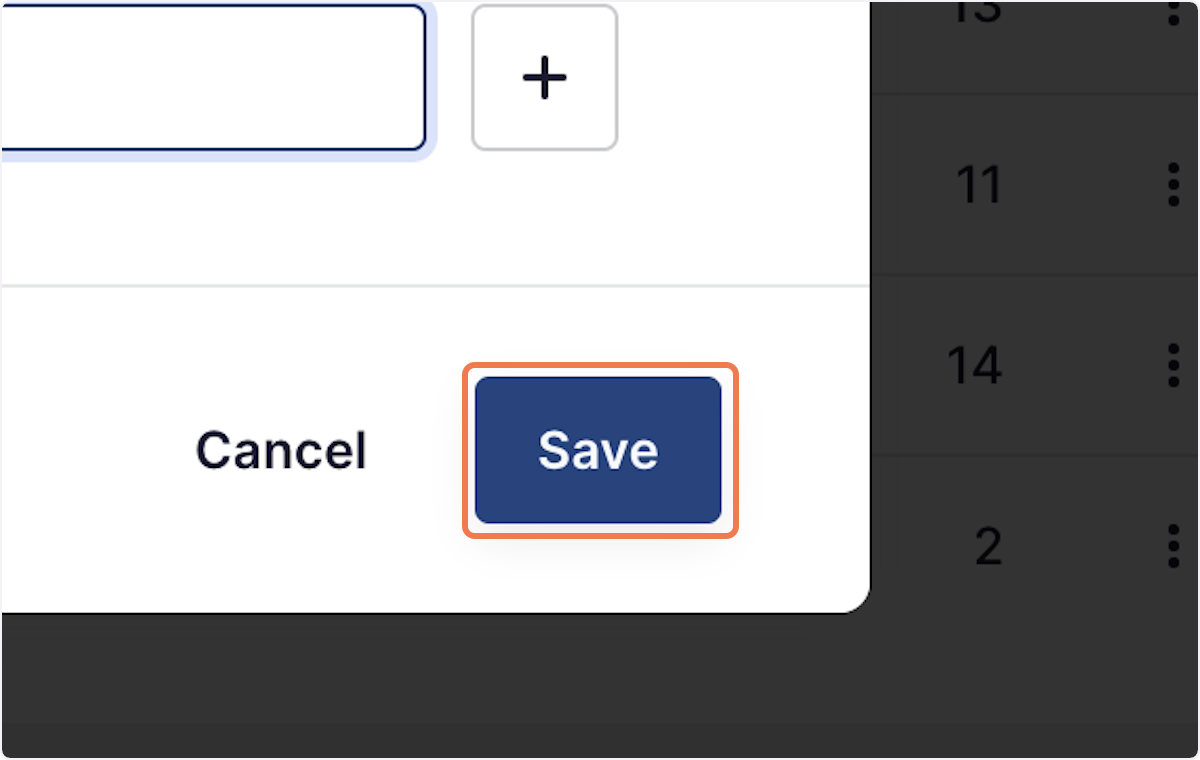 Once happy with the changes, press save