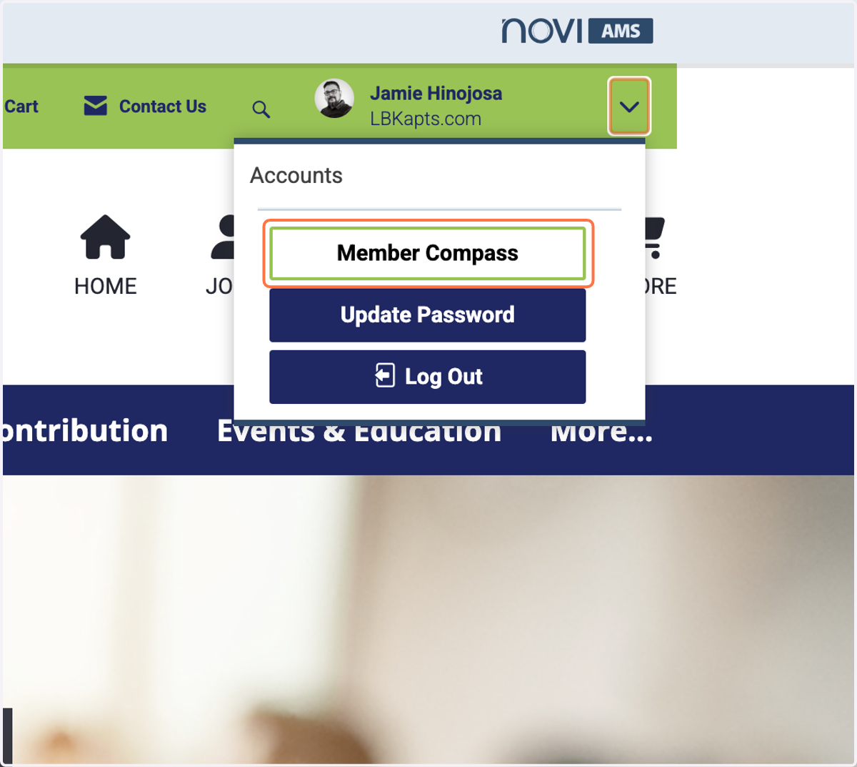 Click on Member Compass