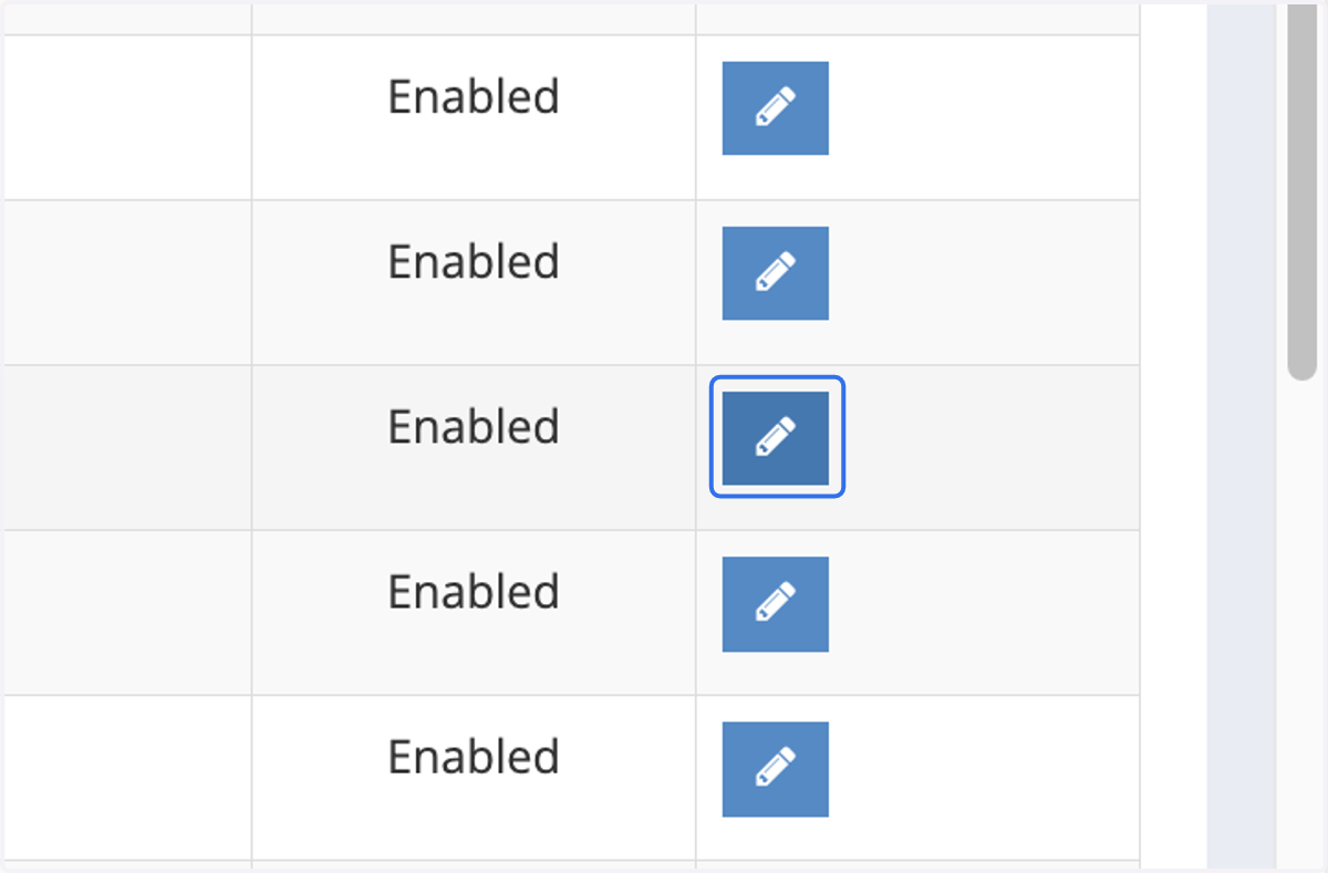 Select the module and click on edit
