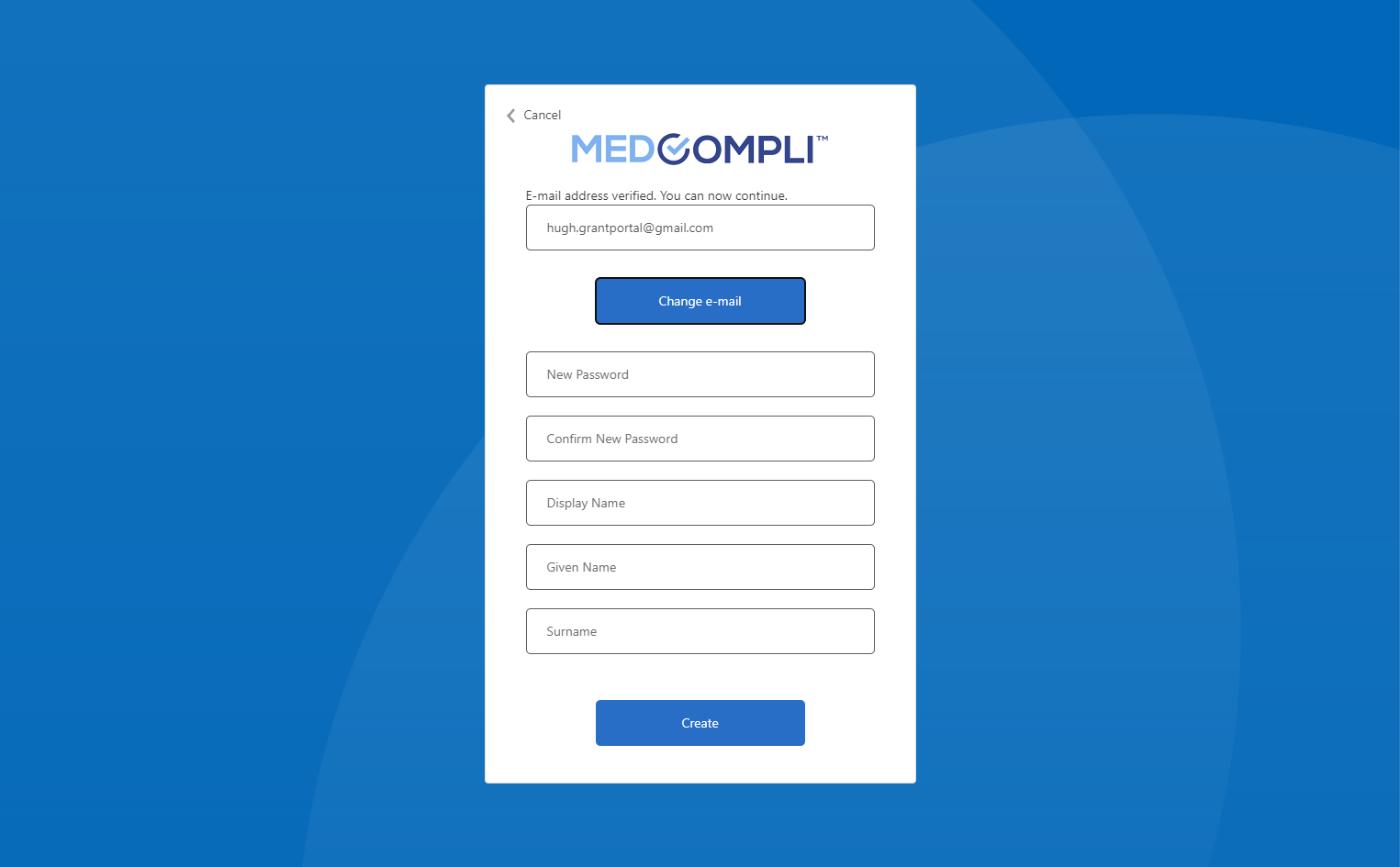 Complete all fields