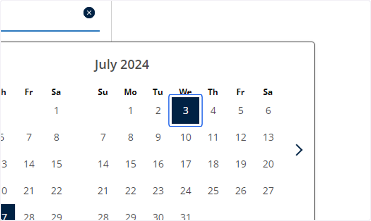Enter your conference travel dates.