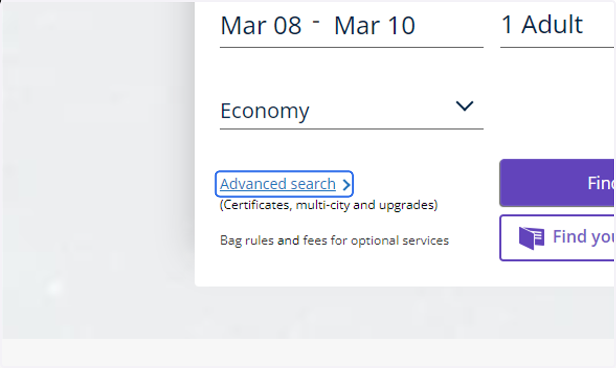 Click on Advanced search