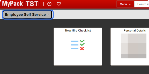 Navigate to the Employee Self Service Homepage