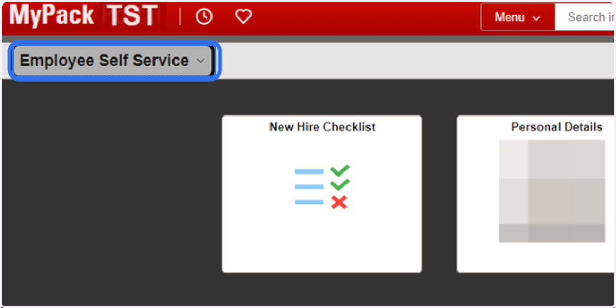 Navigate to the Employee Self Service Homepage