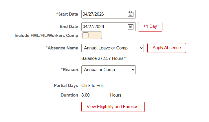 Select Annual or Comp as the Reason