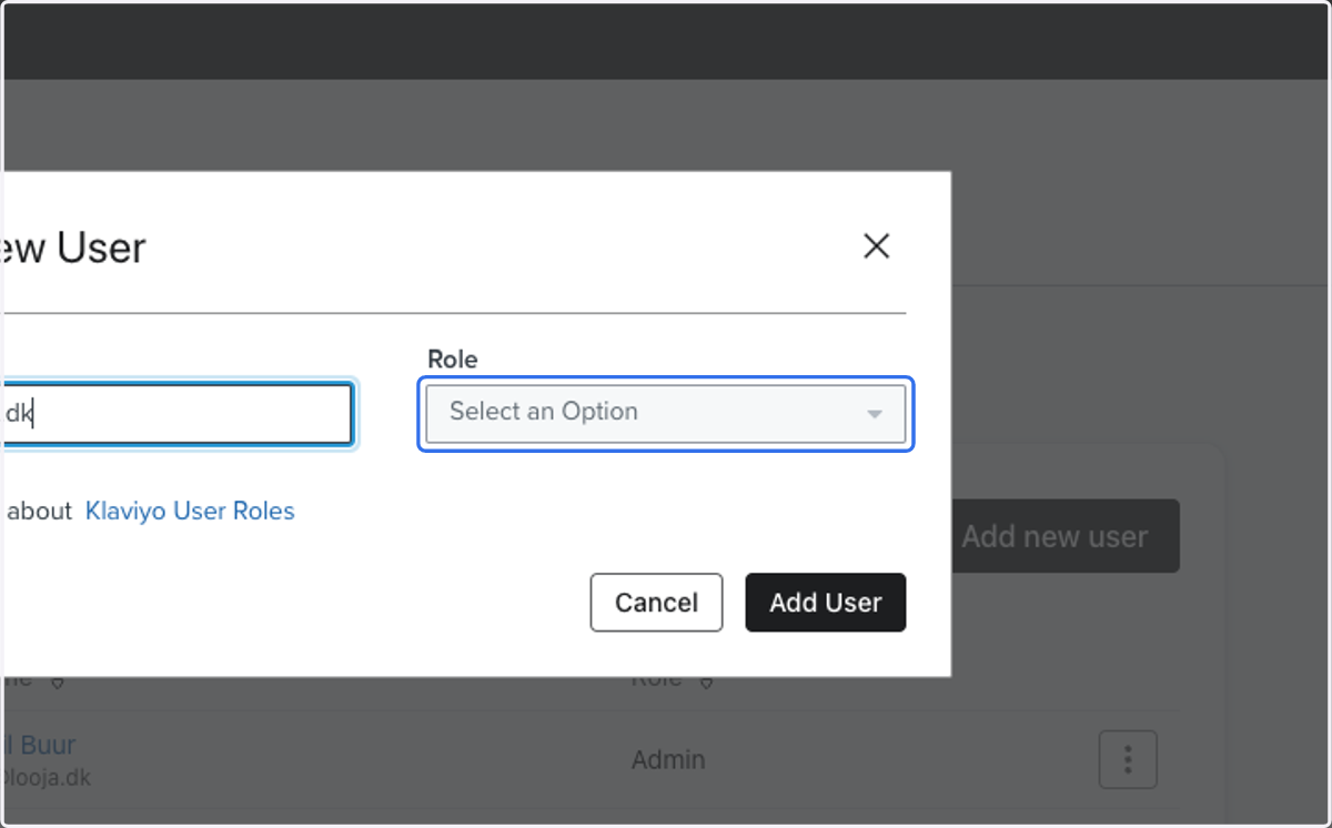 Click on Role and give Admin Role