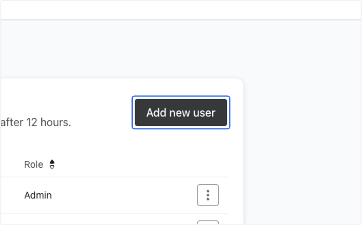 Click on Add new user
