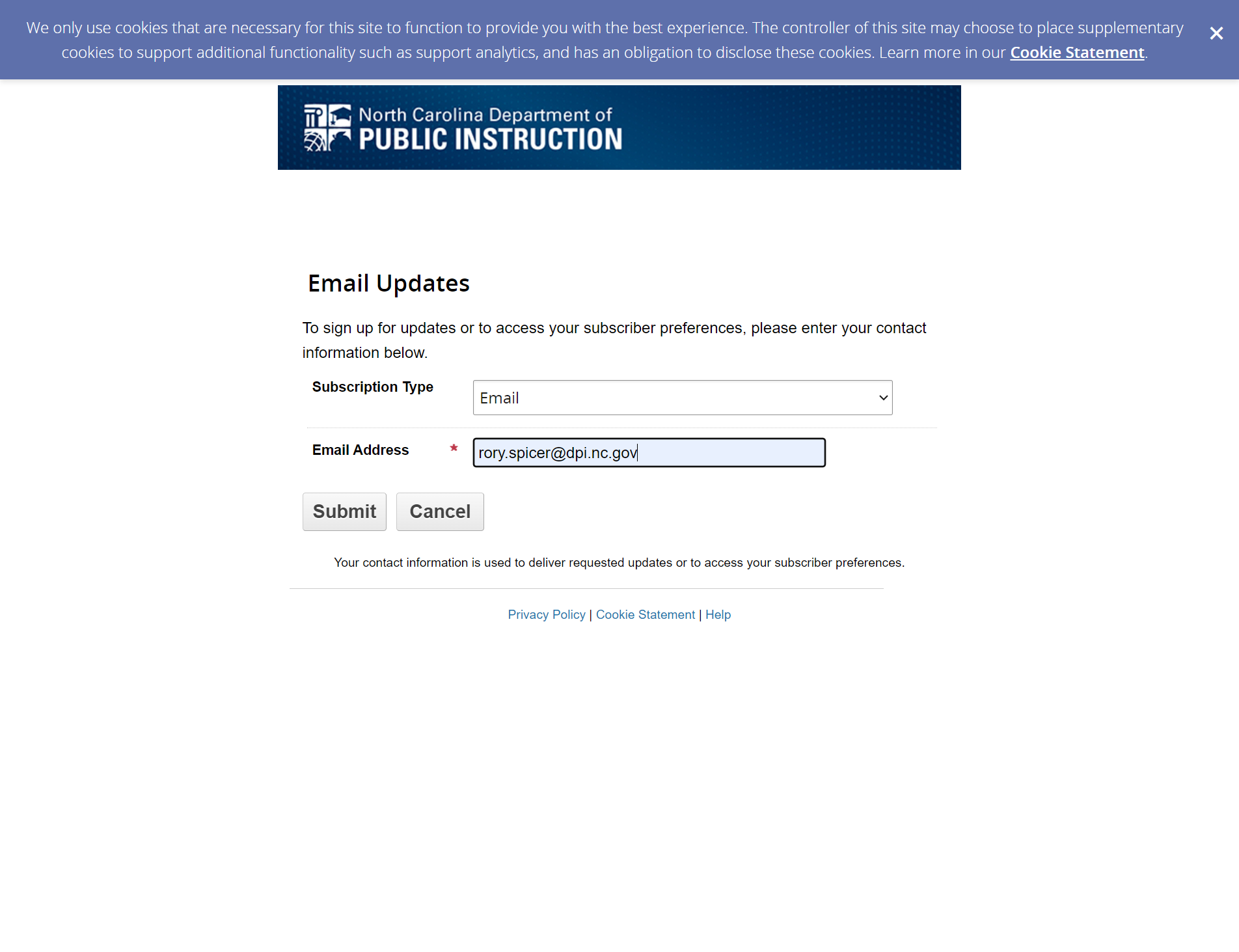 Enter your email address