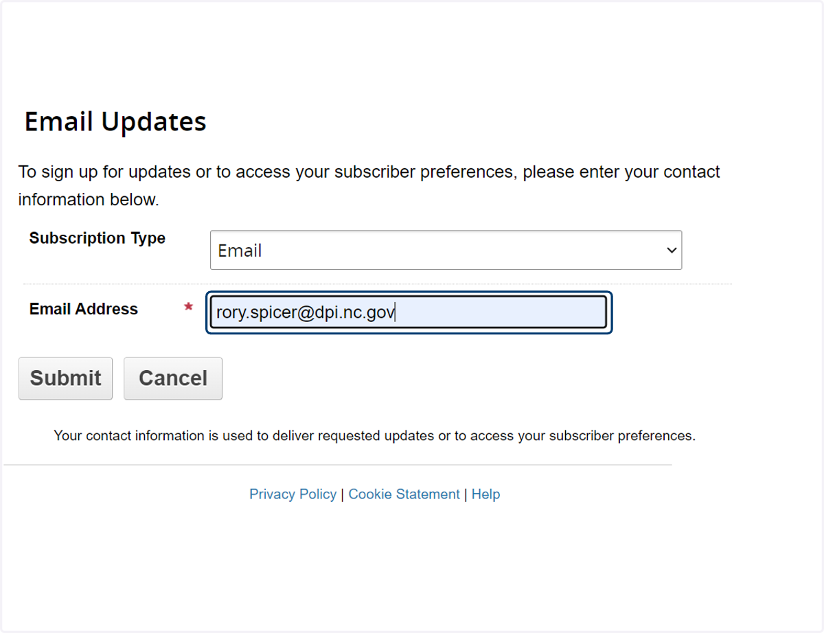 Enter your email address