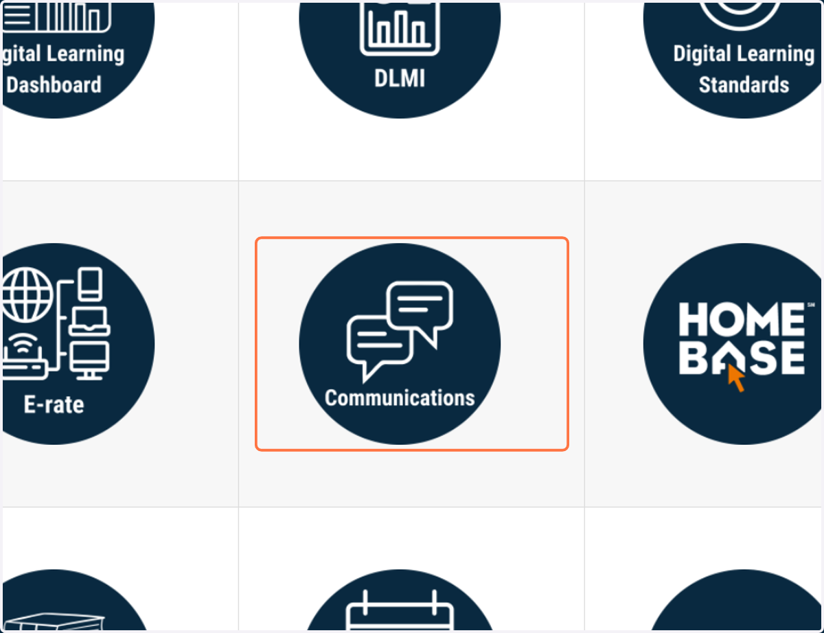 Click on the Communications icon