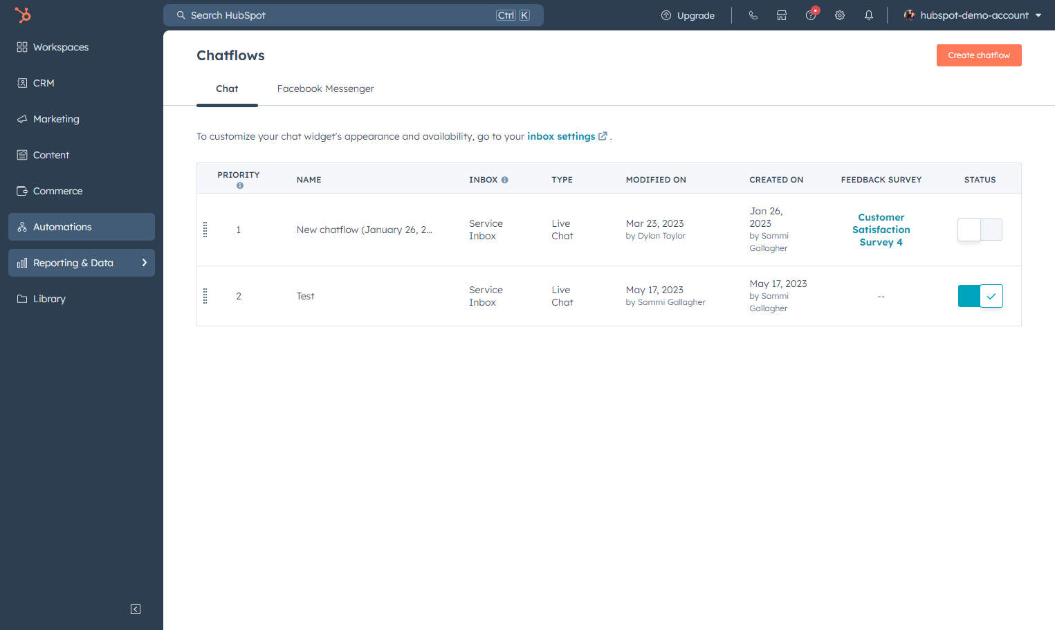 Click on Reporting & Data