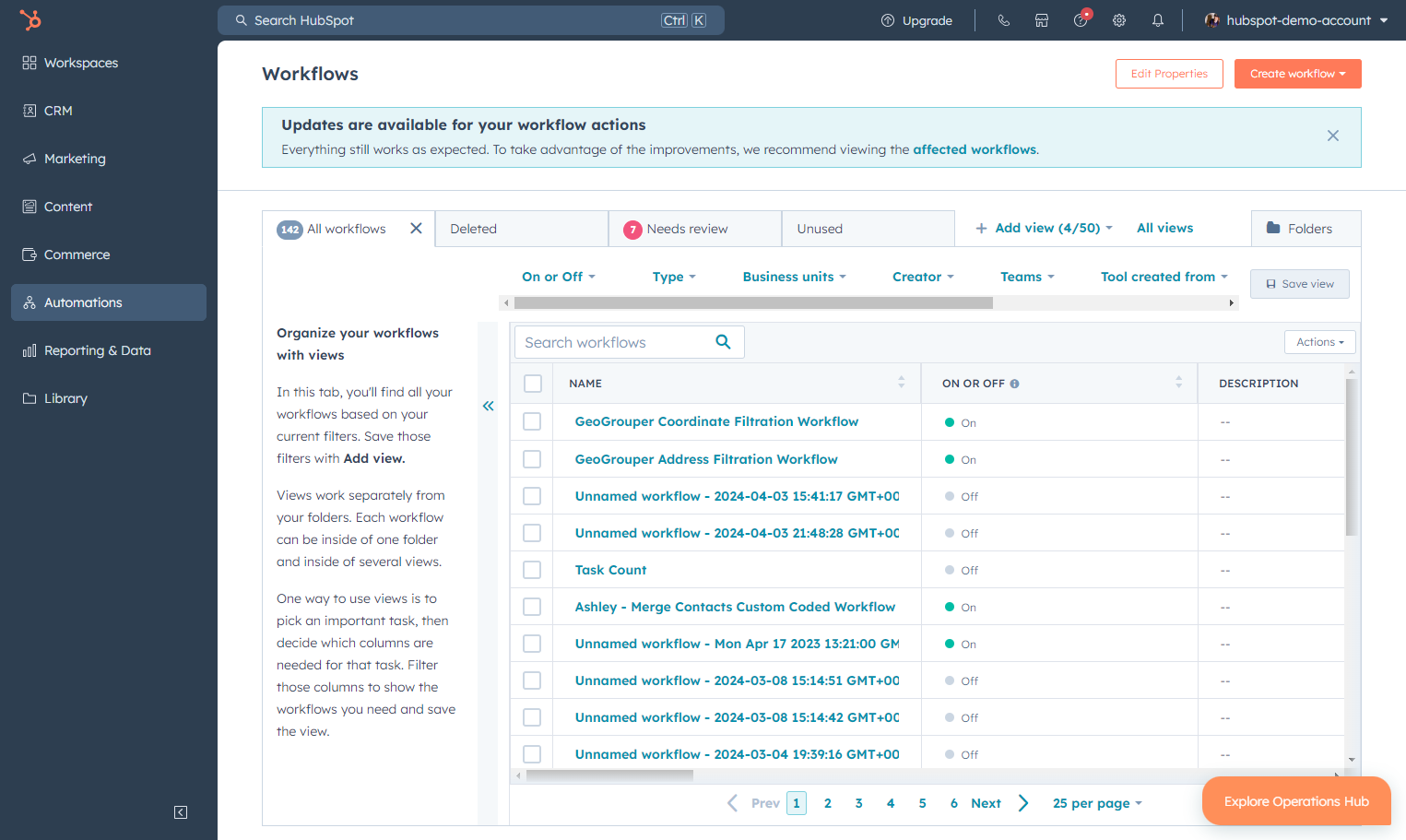 This is where you can access, manage and create Workflows