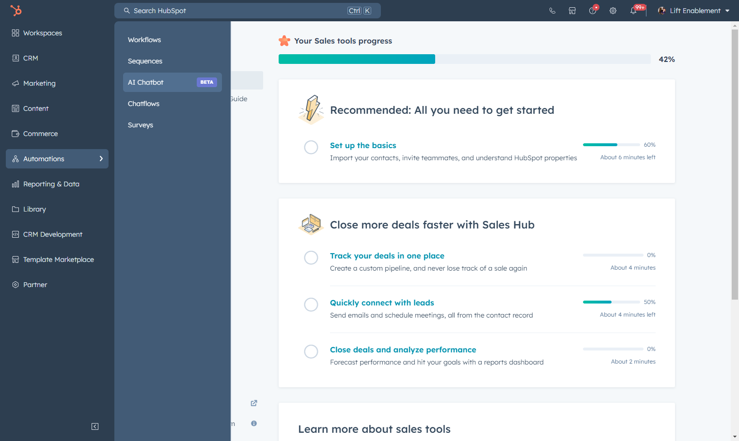 Click on AI Chatbot…
