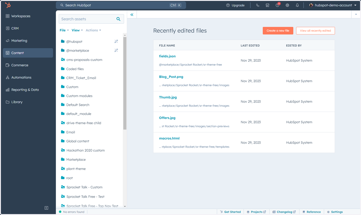 This is where you can access and manage the back-end coding of your Web pages and templates