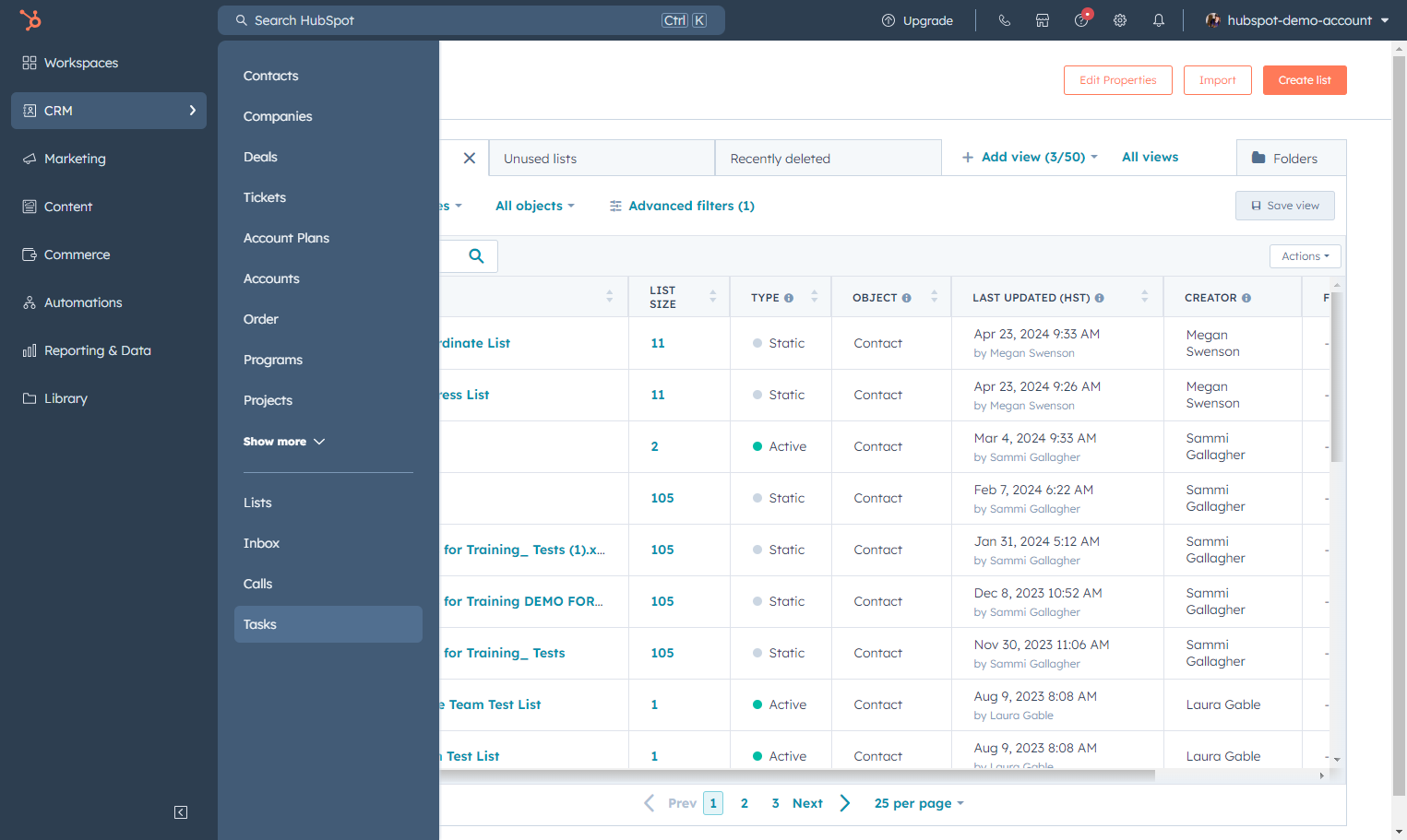 Click on Tasks