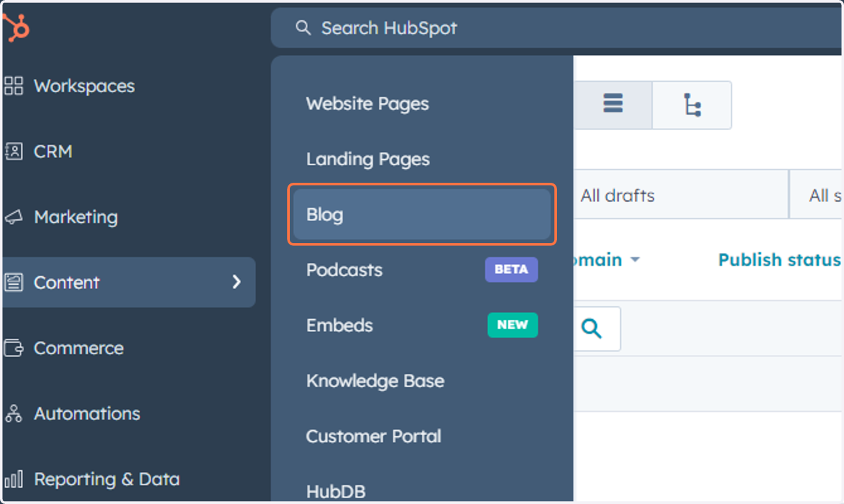 Click on Blog