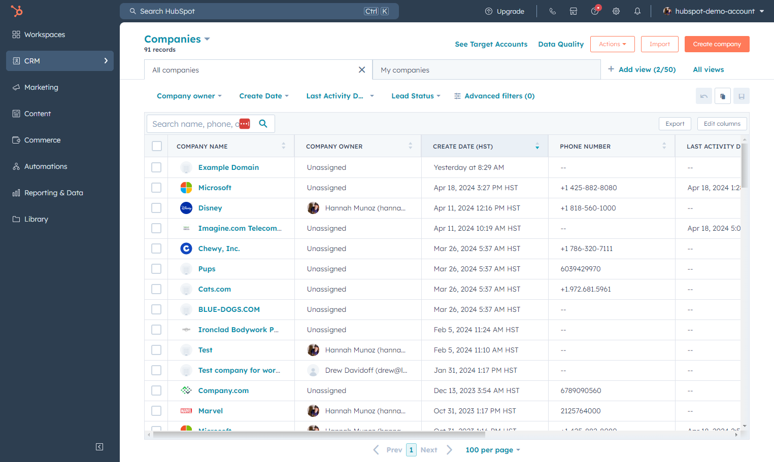 Click on CRM