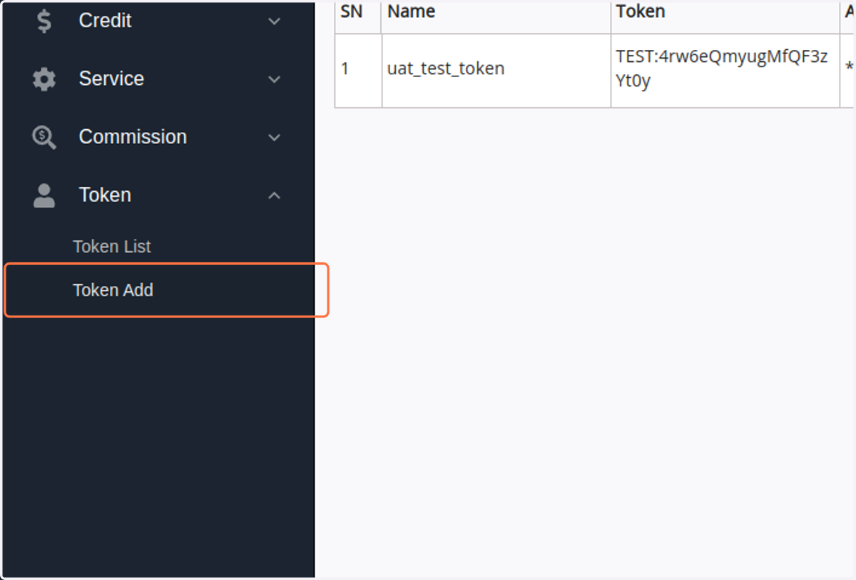 Verify the uat test token.