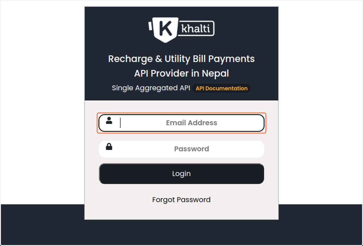 Go to login page