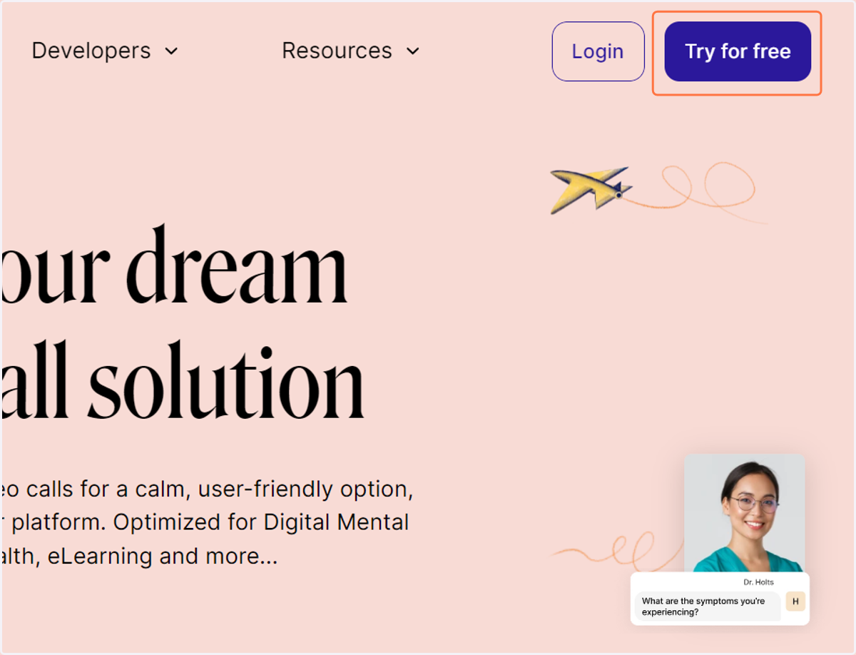 Klik op "Try for free"