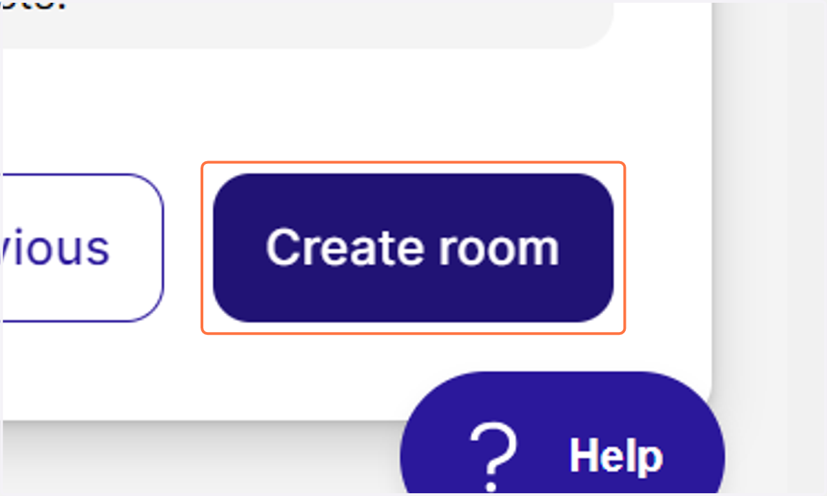 Klik op "Create room"