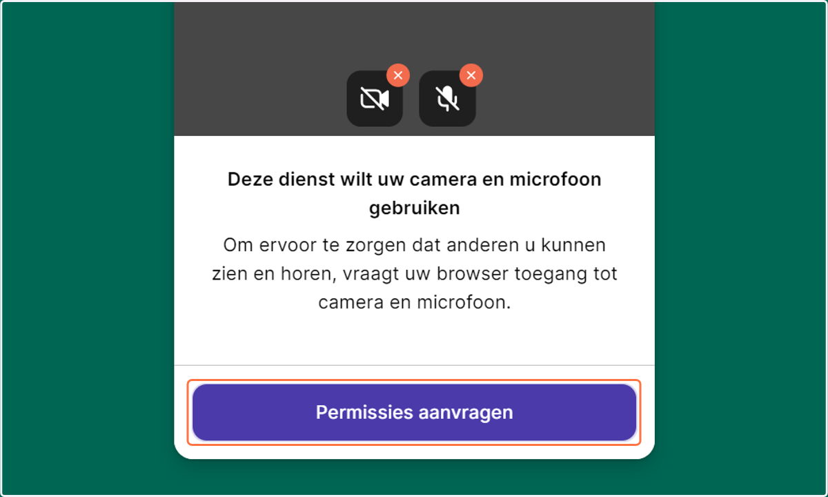 Vraag permissies aan