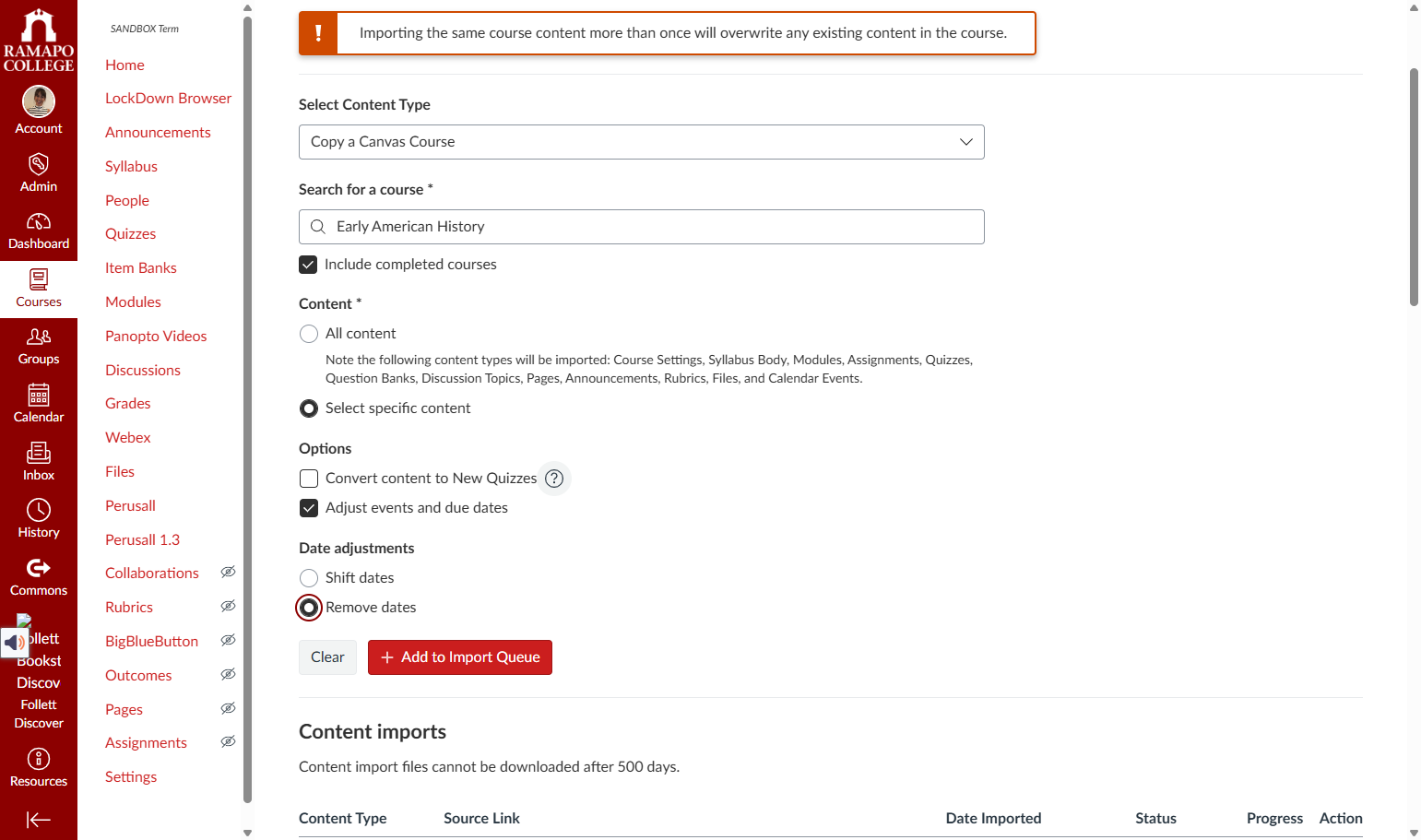 Optional: Import assessment as New Quizzes.