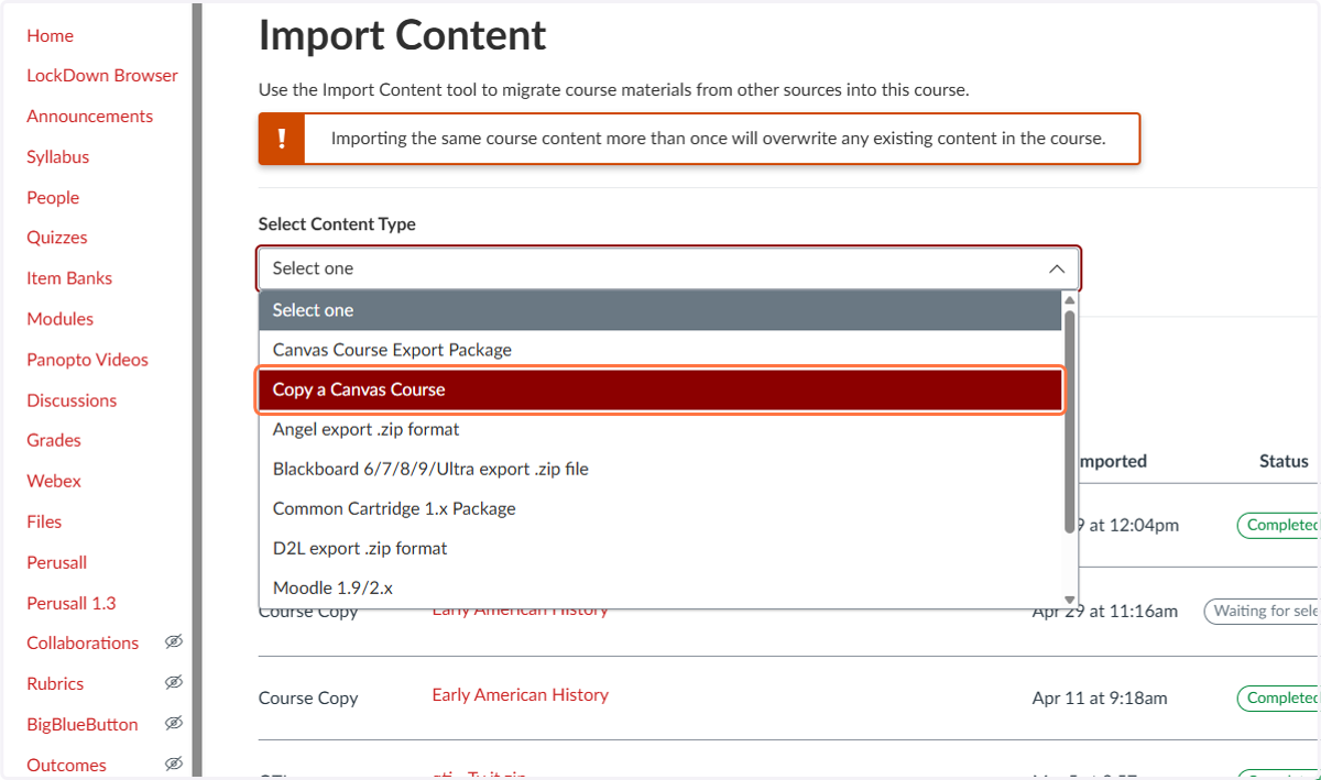 Select Content Type.