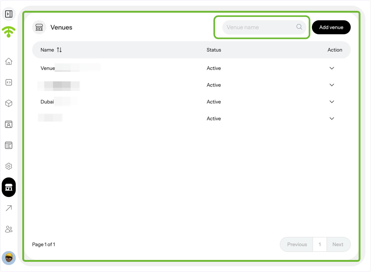 Preview and Search Venues