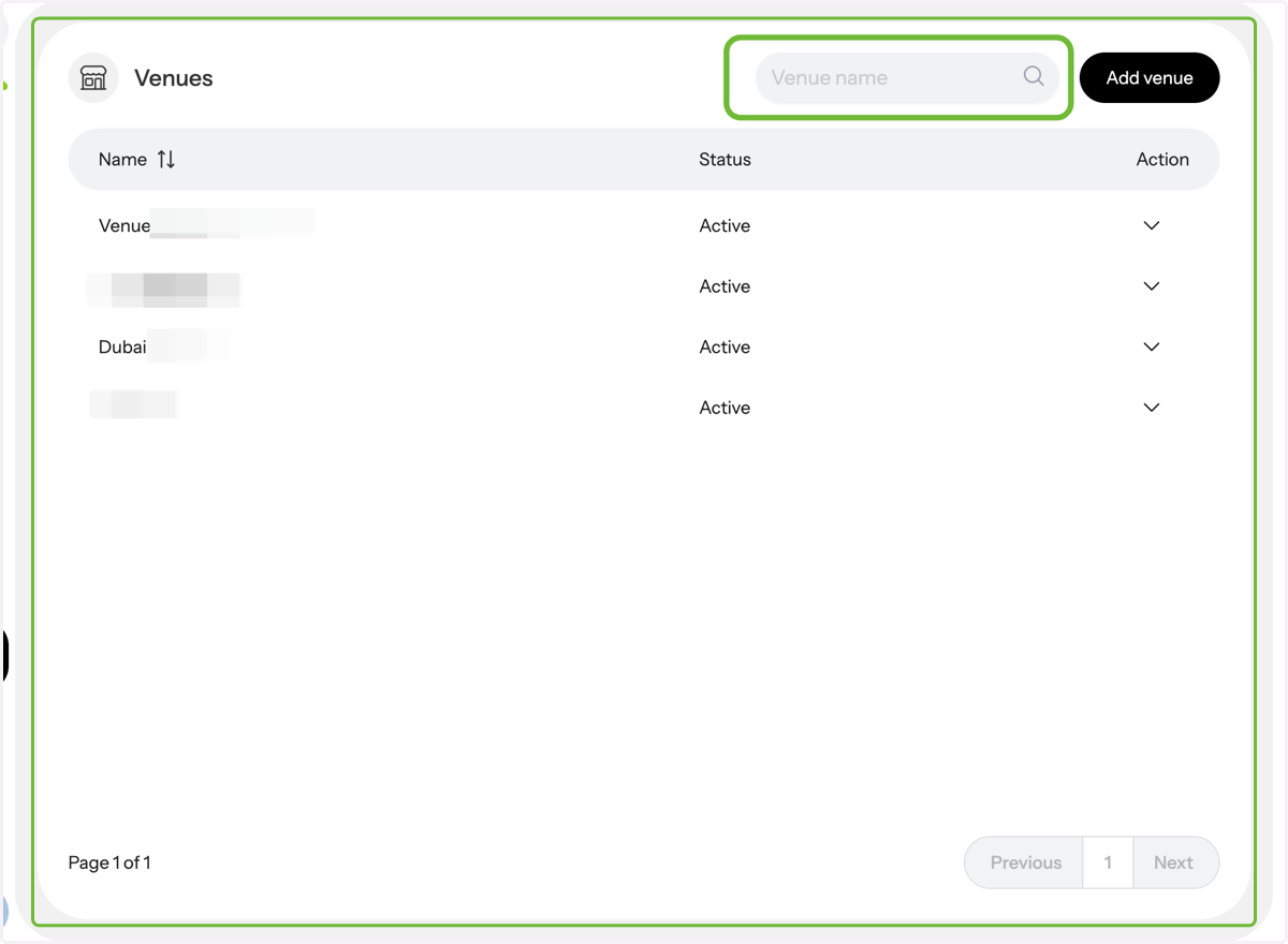 Preview and Search Venues
